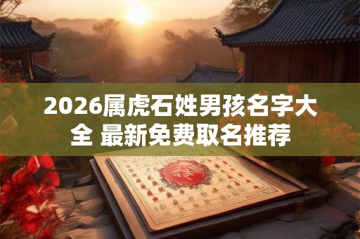 2026属虎石姓男孩名字大全 最新免费取名推荐