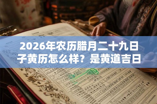 2026年农历腊月二十九日子黄历怎么样?是黄道吉日吗? 2026年农历腊月二十九日子黄历怎么样?是黄道吉日吗?