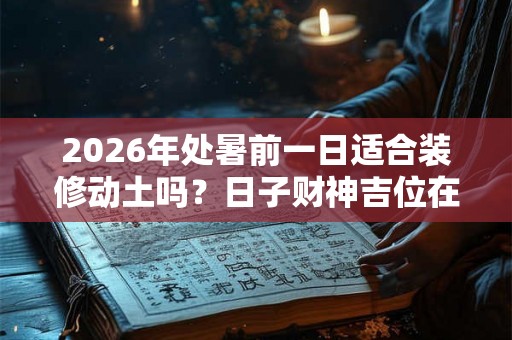 2026年处暑前一日适合装修动土吗？日子财神吉位在哪个位置？