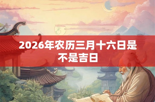 2026年农历三月十六日是不是吉日