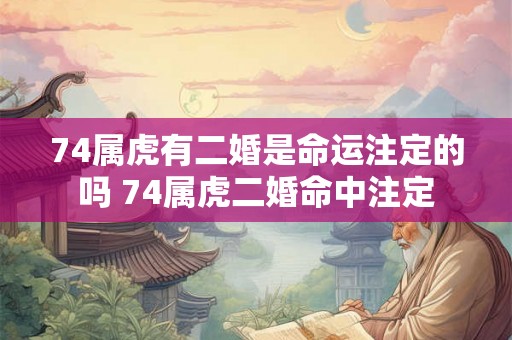 74属虎有二婚是命运注定的吗 74属虎二婚命中注定 74属虎有二婚是命运注定的吗 74属虎二婚命中注定