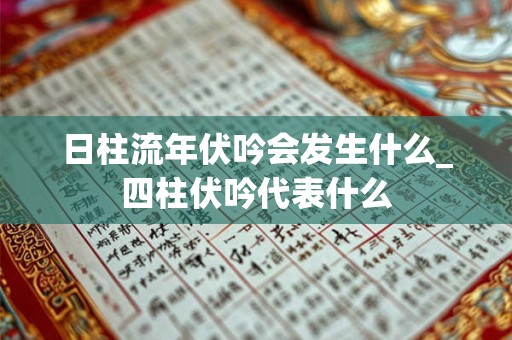 日柱流年伏吟会发生什么_四柱伏吟代表什么