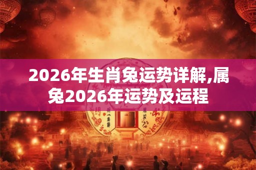2026年生肖兔运势详解,属兔2026年运势及运程