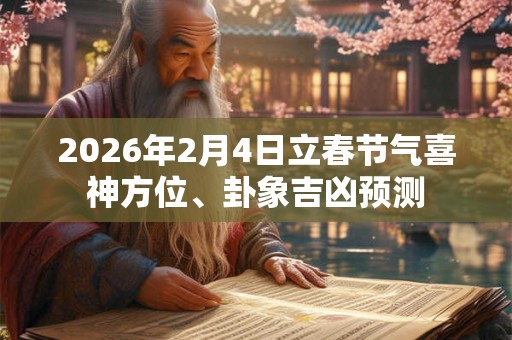 2026年2月4日立春节气喜神方位、卦象吉凶预测