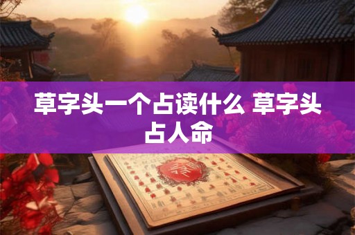 草字头一个占读什么 草字头占人命