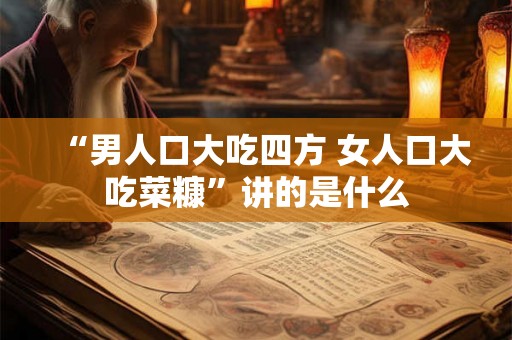 “男人口大吃四方 女人口大吃菜糠”讲的是什么