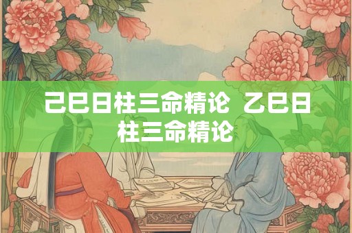 己巳日柱三命精论  乙巳日柱三命精论