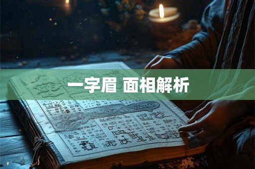 一字眉 面相解析 一字眉 面相解析