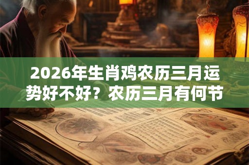 2026年生肖鸡农历三月运势好不好？农历三月有何节日？