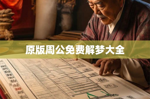 原版周公免费解梦大全