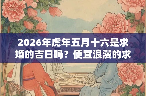 2026年虎年五月十六是求婚的吉日吗?便宜浪漫的求婚方案 2026年虎年五月十六是求婚的吉日吗?便宜浪漫的求婚方案