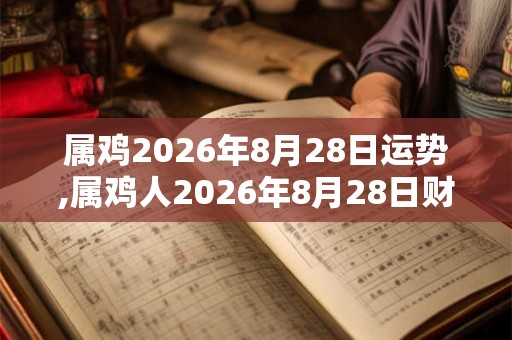 属鸡2026年8月28日运势,属鸡人2026年8月28日财运,生肖鸡2026年8月28日运势