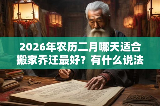 2026年农历二月哪天适合搬家乔迁最好？有什么说法？