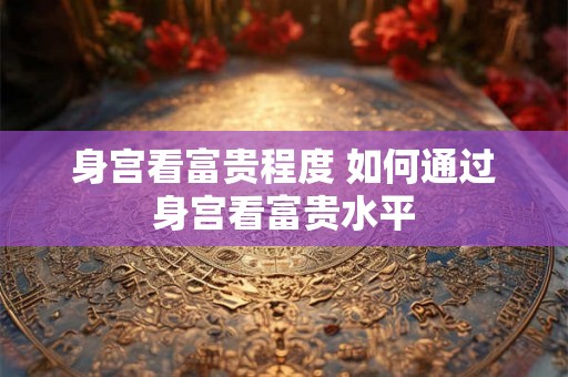 身宫看富贵程度 如何通过身宫看富贵水平 身宫看富贵程度 如何通过身宫看富贵水平