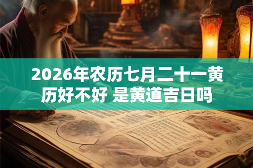 2026年农历七月二十一黄历好不好 是黄道吉日吗
