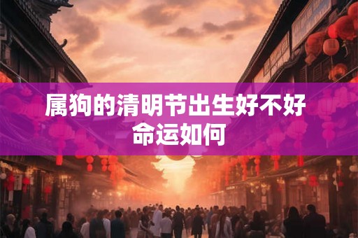 属狗的清明节出生好不好 命运如何