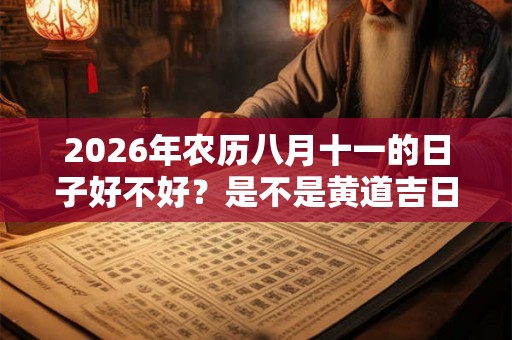 2026年农历八月十一的日子好不好?是不是黄道吉日? 2026年农历八月十一的日子好不好?是不是黄道吉日?