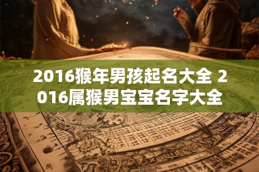 2016猴年男孩起名大全 2016属猴男宝宝名字大全