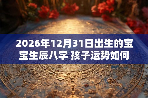 2026年12月31日出生的宝宝生辰八字 孩子运势如何