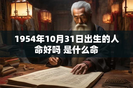 1954年10月31日出生的人命好吗 是什么命