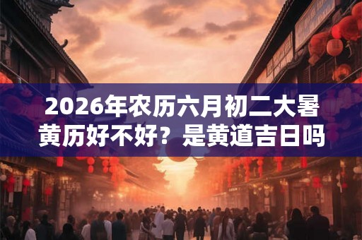 2026年农历六月初二大暑黄历好不好？是黄道吉日吗？