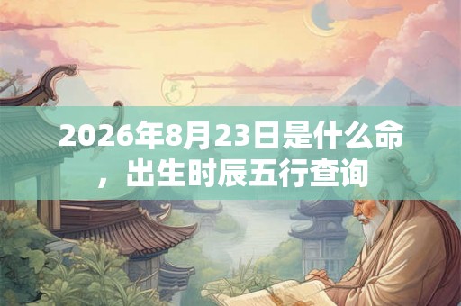 2026年8月23日是什么命，出生时辰五行查询