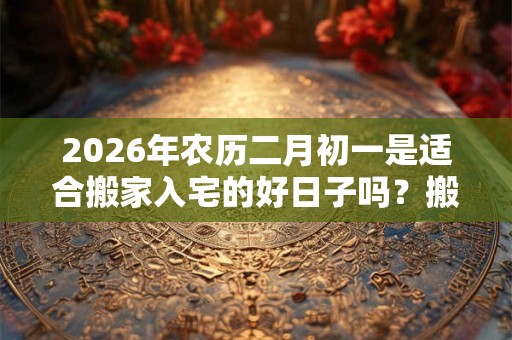 2026年农历二月初一是适合搬家入宅的好日子吗？搬家有什么忌讳？