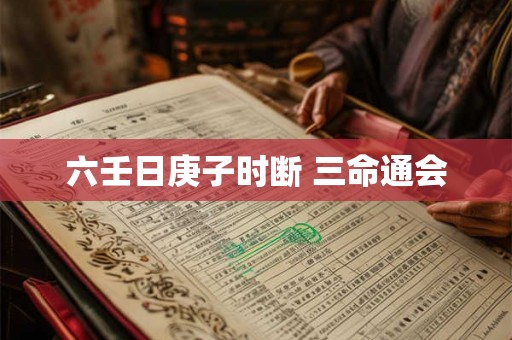 六壬日庚子时断 三命通会