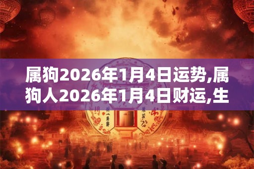 属狗2026年1月4日运势,属狗人2026年1月4日财运,生肖狗2026年1月4日运势
