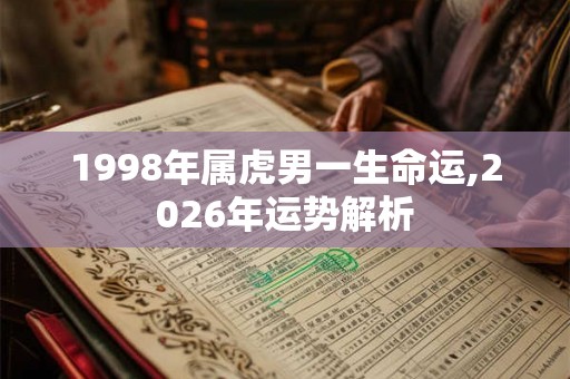 1998年属虎男一生命运,2026年运势解析