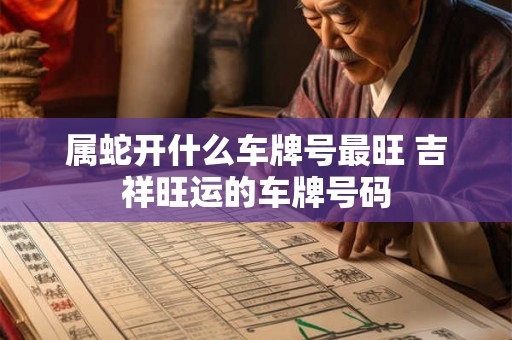 属蛇开什么车牌号最旺 吉祥旺运的车牌号码