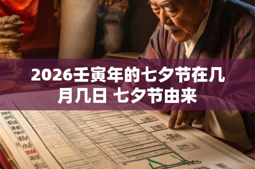 2026壬寅年的七夕节在几月几日 七夕节由来