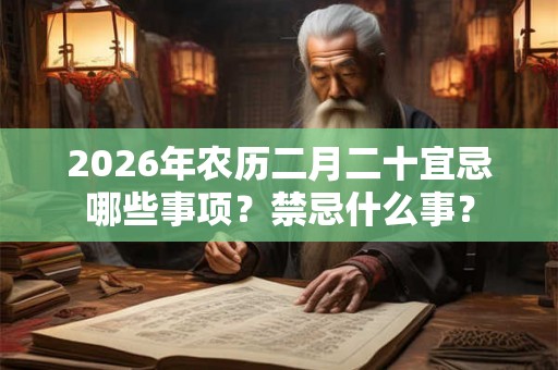 2026年农历二月二十宜忌哪些事项？禁忌什么事？