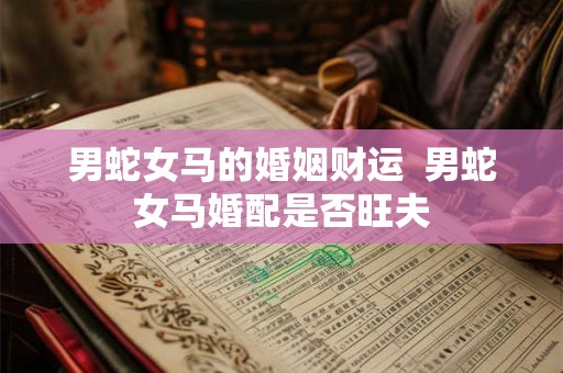 男蛇女马的婚姻财运  男蛇女马婚配是否旺夫