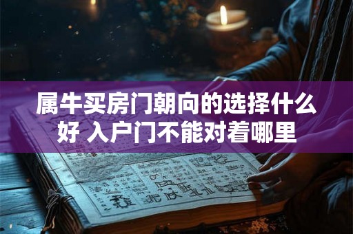 属牛买房门朝向的选择什么好 入户门不能对着哪里