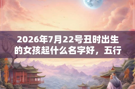 2026年7月22号丑时出生的女孩起什么名字好，五行是什么？