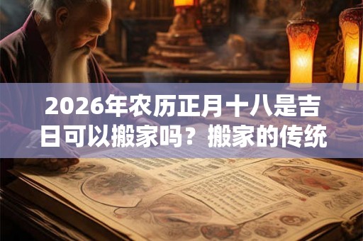 2026年农历正月十八是吉日可以搬家吗？搬家的传统风俗