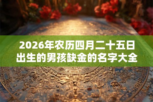 2026年农历四月二十五日出生的男孩缺金的名字大全集 2026年农历四月二十五日出生的男孩缺金的名字大全集