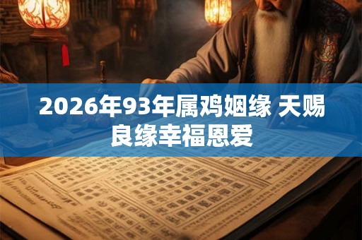 2026年93年属鸡姻缘 天赐良缘幸福恩爱