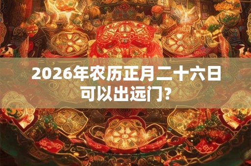 2026年农历正月二十六日可以出远门? 2026年农历正月二十六日可以出远门?