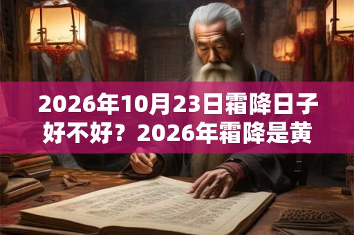 2026年10月23日霜降日子好不好?2026年霜降是黄道吉日吗? 2026年10月23日霜降日子好不好?2026年霜降是黄道吉日吗?