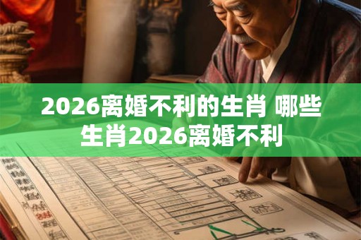 2026离婚不利的生肖 哪些生肖2026离婚不利 2026离婚不利的生肖 哪些生肖2026离婚不利