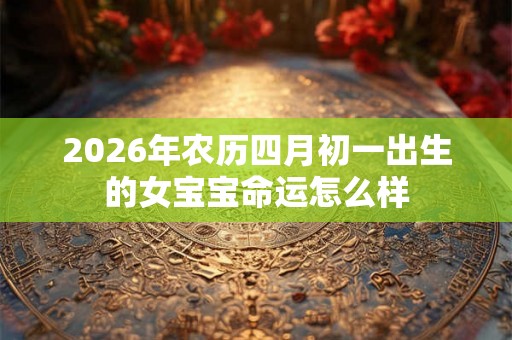 2026年农历四月初一出生的女宝宝命运怎么样