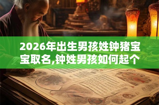 2026年出生男孩姓钟猪宝宝取名,钟姓男孩如何起个好名字? 2026年出生男孩姓钟猪宝宝取名,钟姓男孩如何起个好名字?