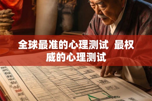 全球最准的心理测试  最权威的心理测试