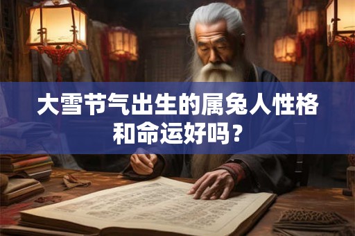 大雪节气出生的属兔人性格和命运好吗？