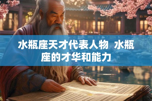 水瓶座天才代表人物  水瓶座的才华和能力