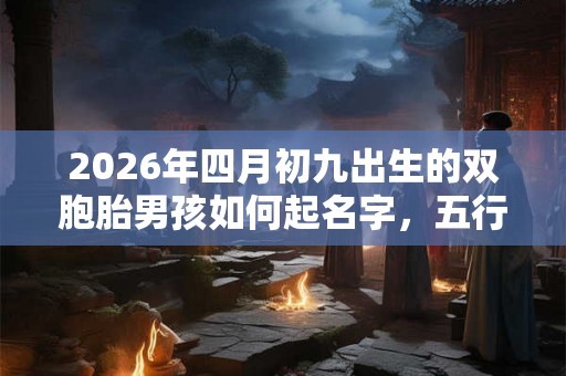 2026年四月初九出生的双胞胎男孩如何起名字，五行属什么