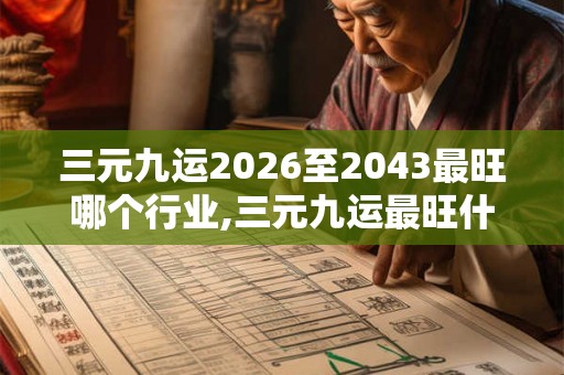 三元九运2026至2043最旺哪个行业,三元九运最旺什么人
