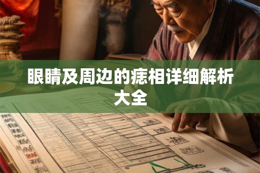 眼睛及周边的痣相详细解析大全